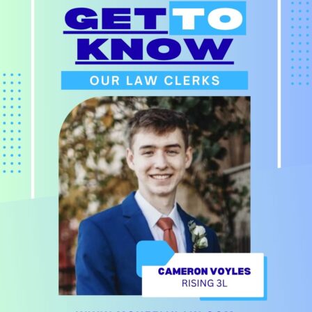 Get to know our Law Clerks – Cameron