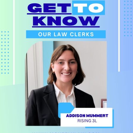 Get to know our law clerks – Addison